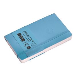 Cuaderno Con Gomilla Antartik Notes Tapa Blanda A6 Cuadricula Azul Claro 100 Hojas 80 gr Fsc