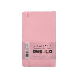 Cuaderno Con Gomilla Antartik Notes Tapa Blanda A6 Hojas Lisas Rosa Pastel 100 Hojas 80 gr Fsc