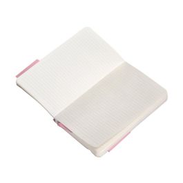 Cuaderno Con Gomilla Antartik Notes Tapa Blanda A6 Rayas Rosa Pastel 100 Hojas 80 gr Fsc