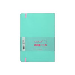 Cuaderno Con Gomilla Antartik Notes Tapa Blanda A5 Hojas Lisas Rosa Y Turquesa 80 Hojas 80 gr Fsc