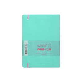 Cuaderno Con Gomilla Antartik Notes Tapa Blanda A5 Hojas Puntos Rosa Y Turquesa 80 Hojas 80 gr Fsc