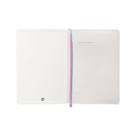 Cuaderno Con Gomilla Antartik Notes Tapa Blanda A5 Hojas Rayas Rosa Y Turquesa 80 Hojas 80 gr Fsc