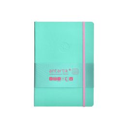 Cuaderno Con Gomilla Antartik Notes Tapa Blanda A5 Hojas Cuadricula Rosa Y Turquesa 80 Hojas 80 gr Fsc