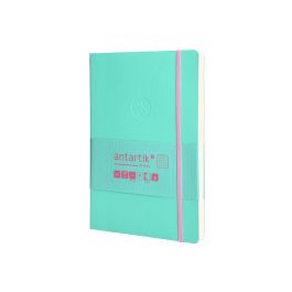 Cuaderno Con Gomilla Antartik Notes Tapa Blanda A5 Hojas Cuadricula Rosa Y Turquesa 80 Hojas 80 gr Fsc