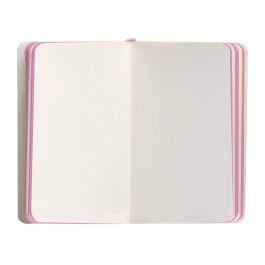 Cuaderno Con Gomilla Antartik Notes Tapa Blanda A6 Hojas Lisas Rosa Y Turquesa 100 Hojas 80 gr Fsc