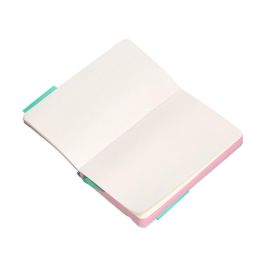 Cuaderno Con Gomilla Antartik Notes Tapa Blanda A6 Hojas Lisas Rosa Y Turquesa 100 Hojas 80 gr Fsc