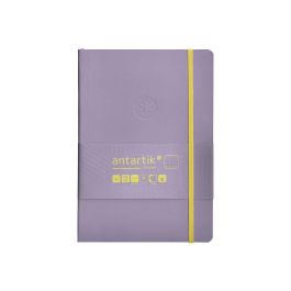 Cuaderno Con Gomilla Antartik Notes Tapa Blanda A5 Hojas Puntos Morado Y Amarillo 80 Hojas 80 gr Fsc