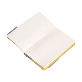 Cuaderno Con Gomilla Antartik Notes Tapa Blanda A6 Hojas Lisas Morado Y Amarillo 100 Hojas 80 gr Fsc