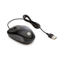 Hp Ratón De Viaje Cable Usb 1000Ppp Ambidiestro Negro