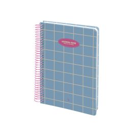 Agenda Espiral Liderpapel Classic A5 2025 Dia Pagina Color Azul Claro Papel 70 gr