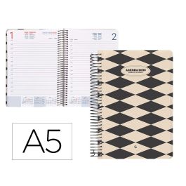 Agenda Espiral Liderpapel Classic A5 2025 Dia Pagina Color Blanco Y Negro Papel 70 gr Precio: 9.4259006897. SKU: B1GVYJ7HZZ