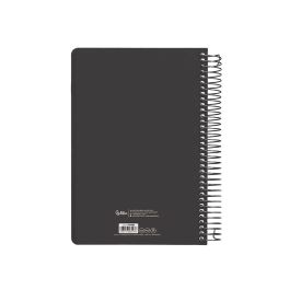 Agenda Espiral Liderpapel Classic A5 2025 Semana Vista Blanco Y Negro 2 Papel 70 gr