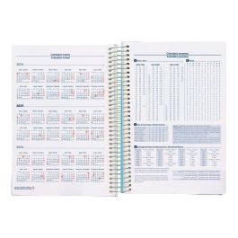 Agenda Espiral Liderpapel Gazi A5 2025 Dia Pagina Color Verde Papel 70 gr