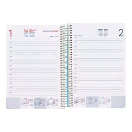 Agenda Espiral Liderpapel Gazi A5 2025 Dia Pagina Color Verde Papel 70 gr