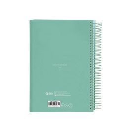 Agenda Espiral Liderpapel Gazi A5 2025 Dia Pagina Color Verde Papel 70 gr