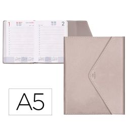 Agenda Encuadernada Liderpapel Psara A5 2025 Dia Pagina Color Gris Piedra Papel 70 gr Precio: 19.1059003267. SKU: B13A544W3X