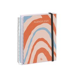 Agenda Espiral Liderpapel Tinos A6 2025 Personalizable Dia Pagina Papel 70 gr