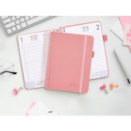 Agenda Encuadernada Liderpapel Neon A5 2025 Día Página Color Rosa Papel 70 gr Agenda Encuadernada Liderpapel Neon A5 2025 Día Página Color Rosa Papel 70 gr