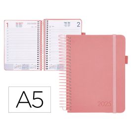 Agenda Encuadernada Liderpapel Neon A5 2025 Día Página Color Rosa Papel 70 gr Agenda Encuadernada Liderpapel Neon A5 2025 Día Página Color Rosa Papel 70 gr