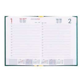 Agenda Encuadernada Liderpapel Corfu A5 2025 Dia Pagina Color Verde Papel 60 gr