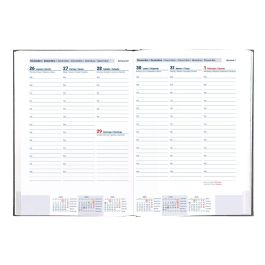 Agenda Encuadernada Liderpapel Creta 170x240 mm 2025 Semana Vista Color Negro Papel 70 gr