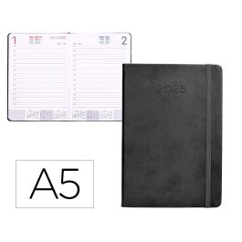 Agenda Encuadernada Liderpapel Mykonos A5 2025 Dia Pagina Color Negro Papel 70 gr Precio: 10.6359002783. SKU: B1JYE2VZ7G