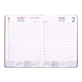 Agenda Encuadernada Liderpapel Mykonos A5 2025 Dia Pagina Color Gris Papel 70 gr