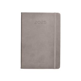 Agenda Encuadernada Liderpapel Mykonos A5 2025 Dia Pagina Color Gris Papel 70 gr