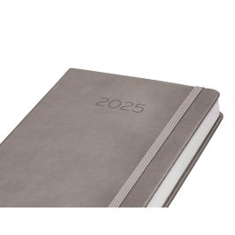 Agenda Encuadernada Liderpapel Mykonos A5 2025 Dia Pagina Color Gris Papel 70 gr