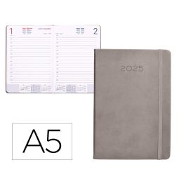 Agenda Encuadernada Liderpapel Mykonos A5 2025 Dia Pagina Color Gris Papel 70 gr Precio: 10.6359002783. SKU: B187YQDGTR