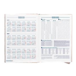 Agenda Encuadernada Liderpapel Nomi A5 2025 Dia Pagina Flores Papel 70 gr