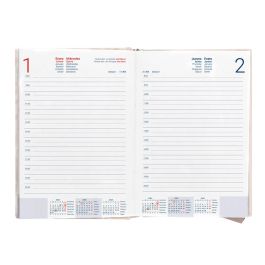Agenda Encuadernada Liderpapel Nomi A5 2025 Dia Pagina Flores Papel 70 gr