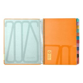 Agenda Espiral Antartik Bold A5+ 2025 Dia Pagina Colores Azul Y Melocoton Surtidos Papel 80 gr 8 unidades