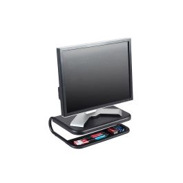 Soporte Q-Connect Para Portatil Y Monitor De Pc Con Bandeja Organizadora Color Negro 380x295x110 mm