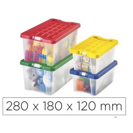 Caja Multiusos Faibo Transparente Con Asas Y Tapa Colores Capacidad 4 L 280x180x120 mm Precio: 10.8814137432. SKU: B19T48MA6Q