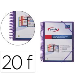 Carpeta Pardo Escaparate Con Espiral 20 Fundas Folio Personalizable Color Lila Precio: 6.50000021. SKU: B14AWEXFR4