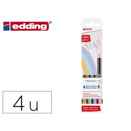 Edding Rotuladores 1200 grlitter Punta Fina C-Surtidos Pastel Estuche 4 Ud Precio: 5.50000055. SKU: B1GXMMGDJC