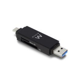 Ewent EW1075 lector de tarjeta USB 3.2 Gen 1 (3.1 Gen 1) Type-A/Type-C Negro Precio: 11.94999993. SKU: S0212248