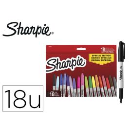 Rotulador Sharpie Permanente Fino Pack Vuelta Al Cole Pez Blister De 18 Unidades Colores Surtidos