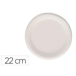 Plato Fibra Caña Azucar Bunzl Biodegradable 22 cm Diametro Apto Alimentos Frios Y Calientes Color Blanco Precio: 7.49999987. SKU: B19EK4S6S4