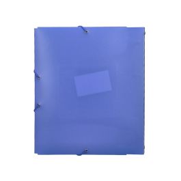 Carpeta Beautone 4 Anillas 25 mm Con 5 Separadores 3 Solapas Cierre Gomas Polipropileno Din A4 Color Azul