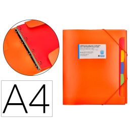 Carpeta Beautone 4 Anillas 25 mm Con 5 Separadores 3 Solapas Cierre Gomas Polipropileno Din A4 Color Naranja Precio: 4.49999968. SKU: B14QL4LHPF