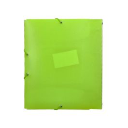 Carpeta Beautone 4 Anillas 25 mm Con 5 Separadores 3 Solapas Cierre Gomas Polipropileno Din A4 Color Verde