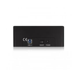 Dock Station Dual Ewent AAACET0186 Dual 2.5"-3.5" USB 3.1 ABS Negro
