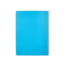 Cuaderno Espiral Liderpapel Din A5 Pautaguia Tapa Plastico 80H 90 gr Cuadro Pautado 3 mm Con Margen Color Azul 5 unidades