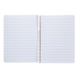 Cuaderno Espiral Liderpapel Din A5 Pautaguia Tapa Plastico 80H 90 gr Cuadro Pautado 3 mm Con Margen Color Azul 5 unidades