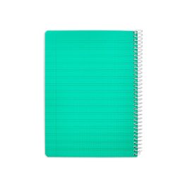 Cuaderno Espiral Liderpapel Din A5 Pautaguia Tapa Plastico 80H 90 gr Cuadro Pautado 3 mm Con Margen Color Verde 5 unidades