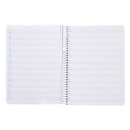 Cuaderno Espiral Liderpapel Din A5 Pautaguia Tapa Plastico 80H 90 gr Cuadro Pautado 4 mm Con Margen Color Azul 5 unidades