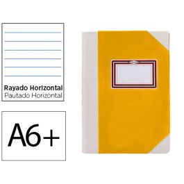 Libro Cartone Cosido Fernandes Flecha Din A6+ Rayado Horizontal 50 Hojas 100 gr Amarillo