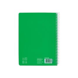 Cuaderno Espiral Liderpapel Din A5 Pautaguia Tapa Blanda 40 H 75 gr Cuadro Pautado 5 mm Color Verde 5 unidades